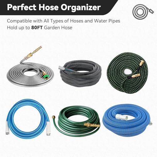 Heavy-Duty Wall Mount Hose Holder, Holds 50-150 FT Hoses, Matte Black - Image 6