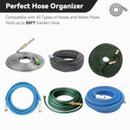 Heavy-Duty Wall Mount Hose Holder, Holds 50-150 FT Hoses, Matte Black - Image 6