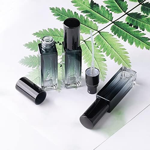 45pcs 10ml Mini Glass Spray Bottles Square Gradient Black Cap - Image 6