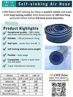 Self Sinking Weighted Air Hose - 3/8" Inch ID SBR Rubber - 100 Feet - Image 5