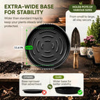 10 Pack Plant Trays 10 inch Heavy Duty Plant Saucers for Indoor Outdoor Use - Image 2
