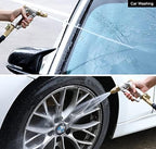 ESOW Heavy Duty Metal Garden Hose Nozzle, High Pressure Water Hose Nozzle with 4 Spray Patterns Rotating, Ideal for Outdoor Lawn & Garden Watering, Car & Pet Washing, Silver - Image 2