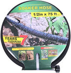 Taisia 1/2" Soaker Hose Kit 75 ft Round Rubber Garden Soaker Hoses, Heavy Duty Drip Hose for Watering Irrigation, Water Seeper Soaker Hoses for Garden, Lawn and Plants by Taisia