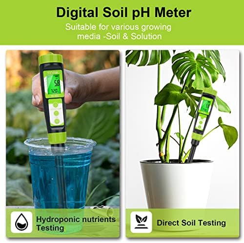 YINMIK Digital Soil pH Meter for Gardeners, Soil Direct pH Tester for Plant Care, Measure pH of Solution Potting Soil Growing Media,Great for Indoor,Greenhouse,Outdoor,Garden, Lawn, Farming, Yard Use - Image 4