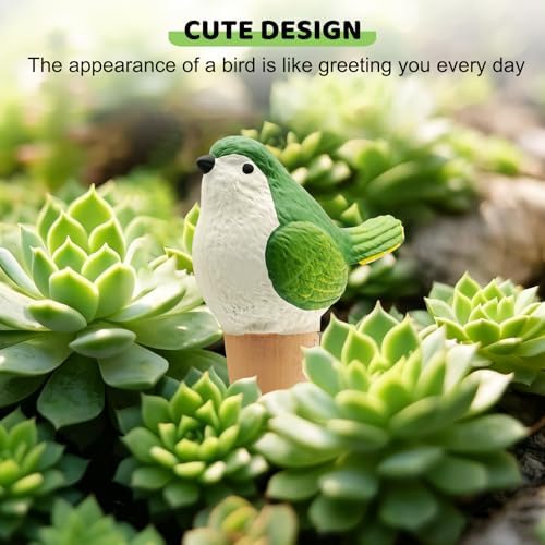 Bird‑Shaped Terracotta Self‑Watering Spikes, 4‑pcs Clay for Vacation Plants - Image 4