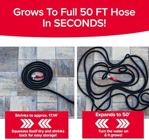 Pocket Hose 50 FT Silver Bullet 2.0 Expandable Garden Hose w/Turbo Shot Nozzle, AS SEEN ON TV, Lead-Free, Solid Aluminum Connectors, Easy On/Off Valve, Kink-Free, Leak-Proof (Pack of 2) - Image 2
