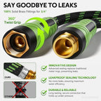 NON-EXPANDABLE Garden Hose 35 FT Water Hose with 10-Function Spray Nozzle - Image 3