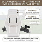 Rain Barrel Diverter, RainWater Collection System Fits for 2x3 or 3x4 Inch Downspout Diverter Colander, Tintsabo Upgrade Rain Barrel Diverter Kit with Filtration and PVC Spigot, White - Image 2