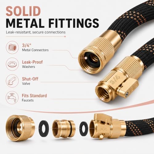 Flexible Garden Hose 100 ft, Ultra Lightweight Leak-Proof Water Hose - Image 6
