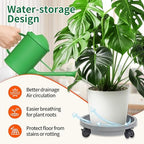 ORIMERC 3 Pack Plant Caddy with Wheels Heavy Duty 14 inch Plant Saucer Self-Watering Design, Movable Wheeled Round Planter Stand Coaster Trolley, Flower Pot Dolly on Rolling Caster Indoor Outdoor - Image 6