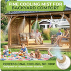 CARPATHEN Misters for Outside Patio with Flexible Rod Nozzles, 75 ft, White - Image 3
