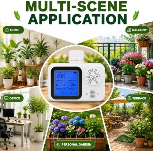 Vacation Plant Watering Devices & Indoor Irrigation Kit, Automatic Drip System with Adjustable Drippers for Indoor Outdoor Garden, Waters 15 Plants - Image 5