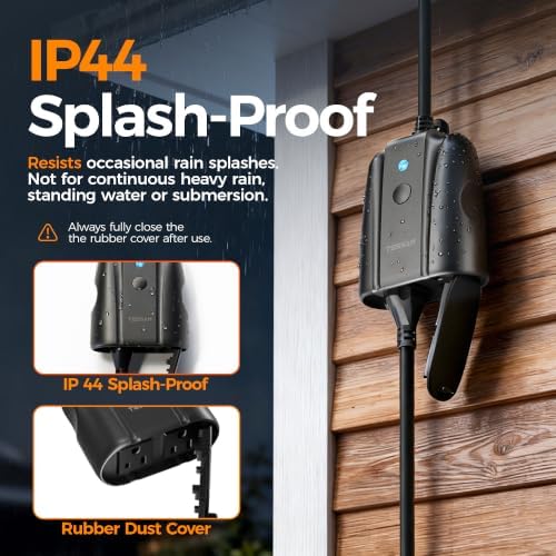TESSAN Outdoor Smart Plug, IP44 Splash Proof, 2 Sockets - Image 6