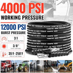 YAMATIC 3/8 Inch Pressure Washer Hose, 4000 PSI, 50 FT - Image 2