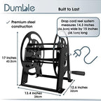 Dumble RV Extension Cord Reel Stand - 50-100ft Black Steel RV Electrical Cord Roll Up or Camper Hose Organizer Spool - Image 2