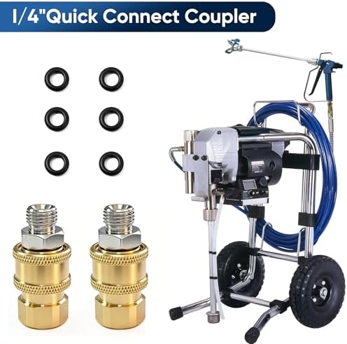 Airless Paint Sprayer Quick Connect Coupler, 1/4" Stainless Steel, 2-Pack - Image 3