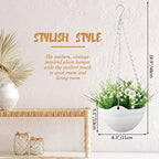 Zopeal 16 Pack 8" White Self Watering Hanging Planters for Plants - Image 2