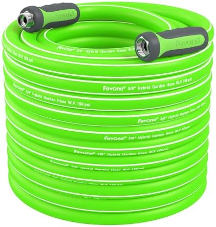 FEVONE Heavy Duty Garden Hose 35 ft, Hybrid Polymer Water Hose by Fevone