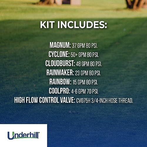 Underhill NozzleLocker Garden Water Hose Nozzle Kit, Sprayer, Jet, Fog, Mister, Heavy-Duty Metal and Rubber, with ¾ Inch Magnum Yellow Nozzle, HP-K1 - Image 4
