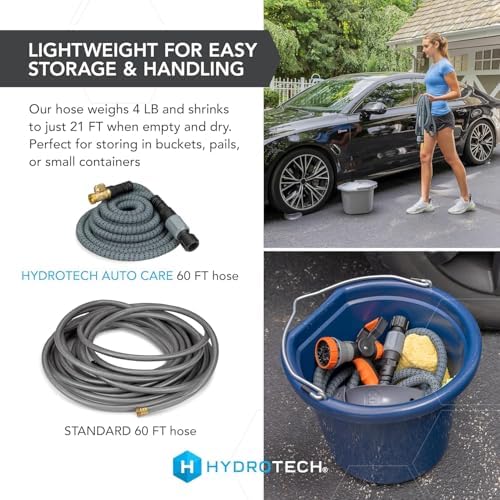 HydroTech 60 ft Auto Care Expandable Burst-Proof Hose, 5/8 in Diameter - Image 7