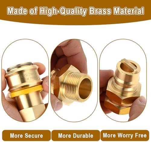 3/4" Female Male Natural Propane Hose Quick Connect Disconnect Fittings - Image 6
