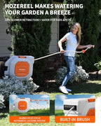 Heavy Duty Retractable Garden Hose Reel 5/8 inch x 100ft Wall Mounted - Image 4