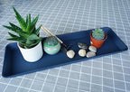 VUWEZ 2 Pack Plastic Plant Trays - Rectangular 30 inch, Indoor/Outdoor Plant Water Drip Trays for Flower Pot Planter, Windowsill (8 X 30'', Blue) - Image 4