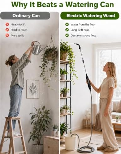 Rechargeable High Reach Plant Waterer for Hanging Plants, 10 Ft Hose - Image 2