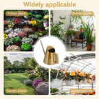 Watering Can for Indoor Plants, Metal Watering Can with Long Spout Stainless Steel Water Cans for House Plants Small Water Can for Succulent Bonsai Garden Flower(L) - Image 5
