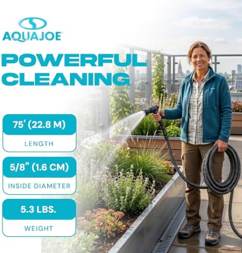 Aqua Joe AJFJ075-58-XT1 New and Improved - Aqua Joe 75-Ft x 5/8-Inch FiberJacket Garden Hose - Image 4
