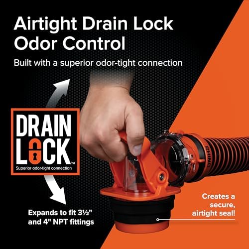 Camco Rhino RV Sewer Adapter PRO - Sewer Hose Elbow w/Drain Lock Adapter - Image 5