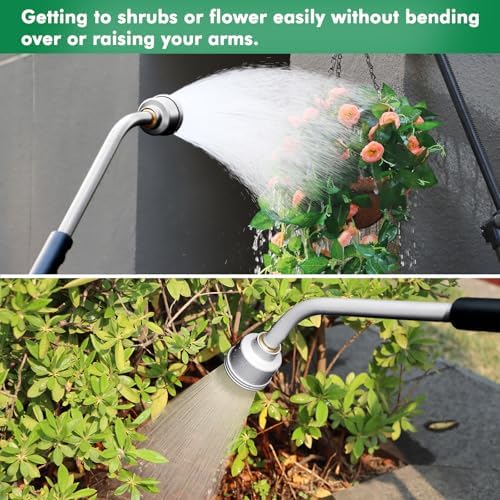 RESTMO Long Watering Wand, 24 Inches Gentle Soft Full Shower Sprayer Wand - Image 6