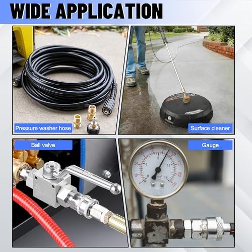 8Pcs 3/8" Stainless Steel Quick Connect Male Pressure Washer - Image 6