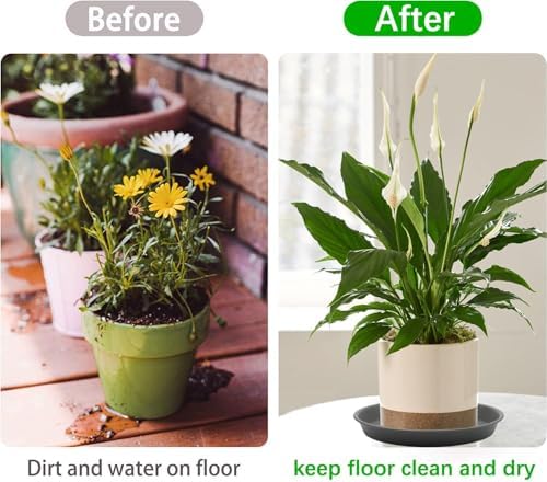 TITE Plant Saucer Heavy Large Planter Durable Thicker Plastic Plant Trays for Indoors and Outdoor,Plant Saucer Drip Trays (Grey, 16 inch) - Image 7