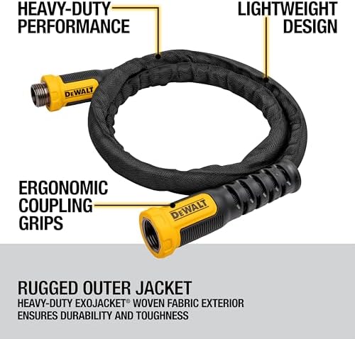 DEWALT 6 ft x 5/8 in Heavy-Duty Professional Grade Fabric Garden Hose - DXMH3306 (Pack of 6) - Image 3