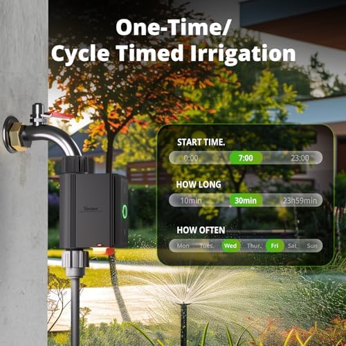 SONOFF Zigbee Sprinkler Timer, Gateway Required, Smart Controller Voice Control with Alexa and Google Home, Automate Irrigation for Garden, Lawn, Pool, Outdoor Watering, SWV-NH, Black - Image 2