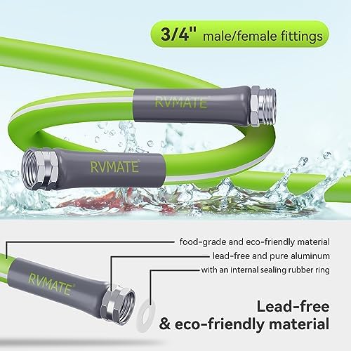 RVMATE RV Water Hose 50FT, 5/8" Inner Diameter Garden Hose - Image 2