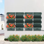Wall Mounted Vertical Planter 20 Pots, Self Watering Wall Planter for Indoor Plants, Vertical Garden Planter with Drainage Tray & Hose, Outdoor Wall Mount Plant Pot for Balcony, Living Room, Garden - Image 3