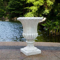Urn Planter for Outdoor Garden, 26 Inch, Antique White by Noeko