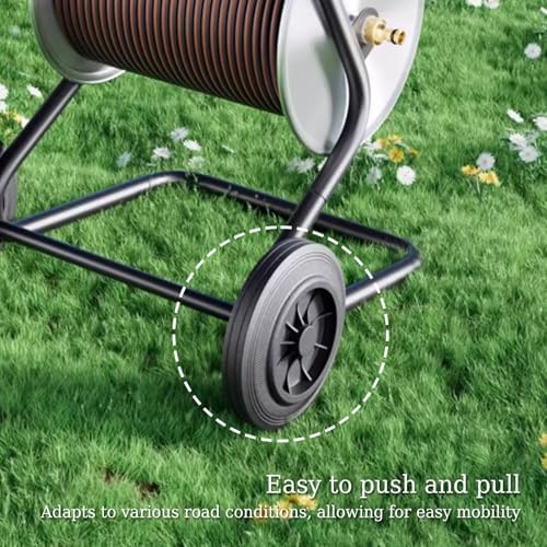 Outdoor Mobile Hose Reel Cart, Heavy Duty Hose Reel, Storage Rack for Planting, Garden Watering, Lawn Irrigation, Car Washing - Image 5