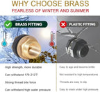 Joywayus 1-1/4" Female 1-1/2" Male Brass Water Tank Bulkhead Tank Fitting - Image 5
