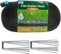 Hlinker 2026 Flat Soaker Hose 75 ft with Stake for Garden, Linkable Drip Hose Diy Automates Garden Irrigation System Saving 84% Water, Dual-layer Leak-free Design Water Hose with Holes by Hlinker