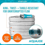 Aqua Joe Xtreme FiberJacket Garden Hose, Lightweight and Kink-Resistant, Durable Fabric Hose with Metal Fittings, 600 PSI Max, 50' x 1/2" Diameter - Image 5