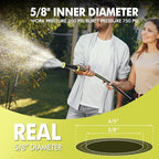 200 FT Heavy Duty Garden Hose, 5/8 in Rubber Water Hose - Image 2