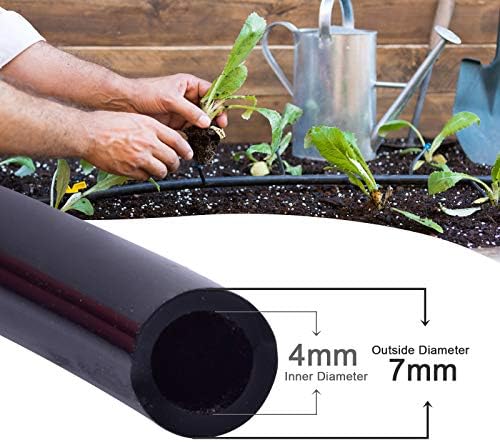 MIXC 200FT 1/4" Irrigation Tubing, 0.27" OD x 0.15" ID Drip Irrigation Hose - Image 2