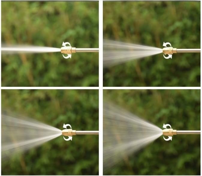 Heavy-Duty High Pressure Metal Spray Gun – All-Metal Body Water Hose Nozzle with Universal Faucet Adapters, 360° Rotating Adjustable Spray Patterns for Car Washing, Gardening & Pet Bathing (silver) - Image 2