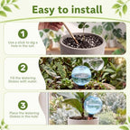 8 Pack 17 oz Self Watering Globes for Plants with Covers, Blue - Image 3