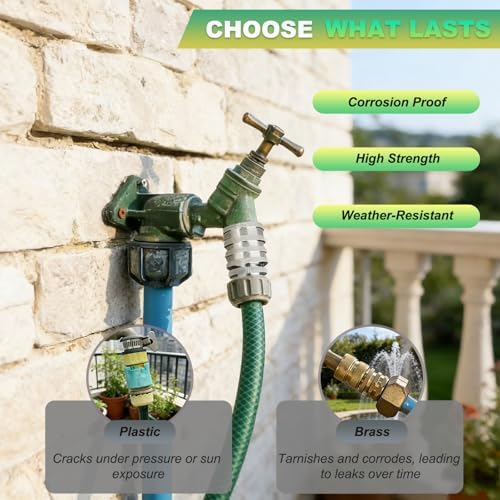 5 Sets 3/4 GHT Stainless Steel Garden Hose Quick Connect Fittings Set - Image 3