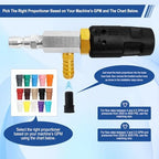 Adjustable Long Range Nozzle for Pressure Washer, Downstream Injection Spray Nozzle Kit 4–4.5 GPM, External Chemical Injector w/1/4" Quick Connect,15FT Hose,Shut-Off Valve & Filter,2500–4000 PSI. - Image 6
