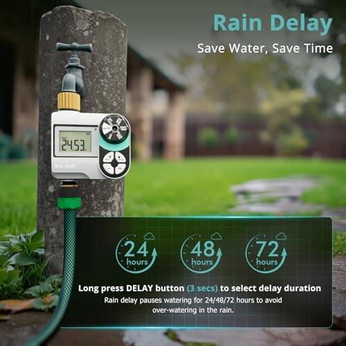 QUOBAS Brass Sprinkler Timer, Programmable Water Hose Timer for Garden Hose - Image 5